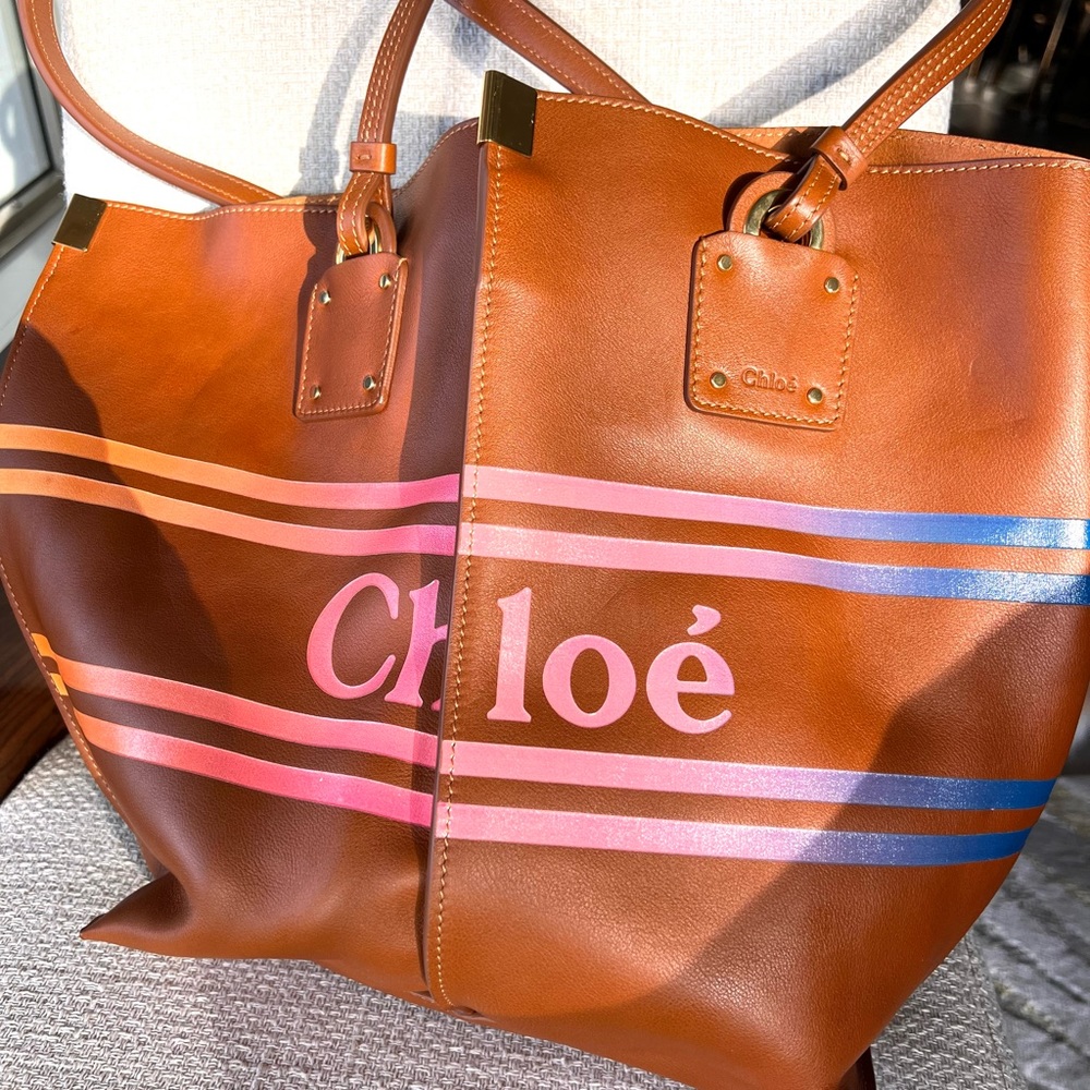Never used Chloe Smooth Calfskin Vick Tote Caramel